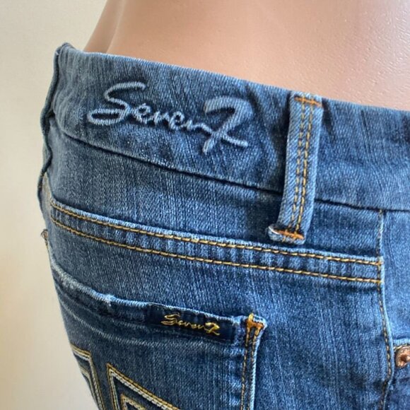 Seven7 Bootcut Jeans in Medium Blue Wash, size 12 - Picture 10 of 16